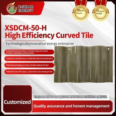 25A Max. Corrente di fusibile XSDCM-50-H Piastrelle fotovoltaiche curve per progetti architettonici moderni