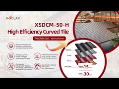 50W pannello solare BIPV curvo piastrelle di tetto corto circuito tensione 8.62A CE TUV certificato